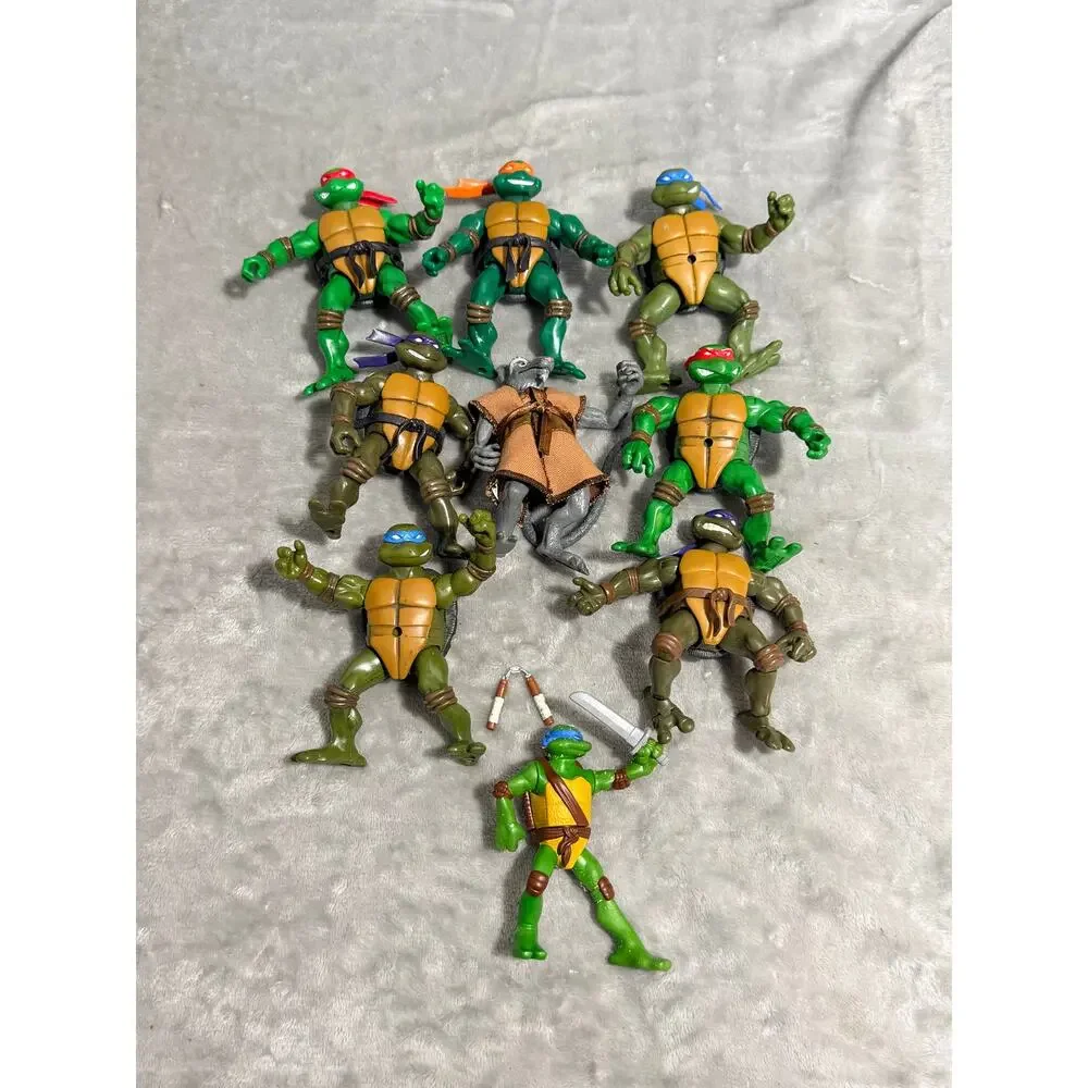 Vintage TMNT 2002 2003 Playmates Action Figure Lot - 8 Figures & Splinter